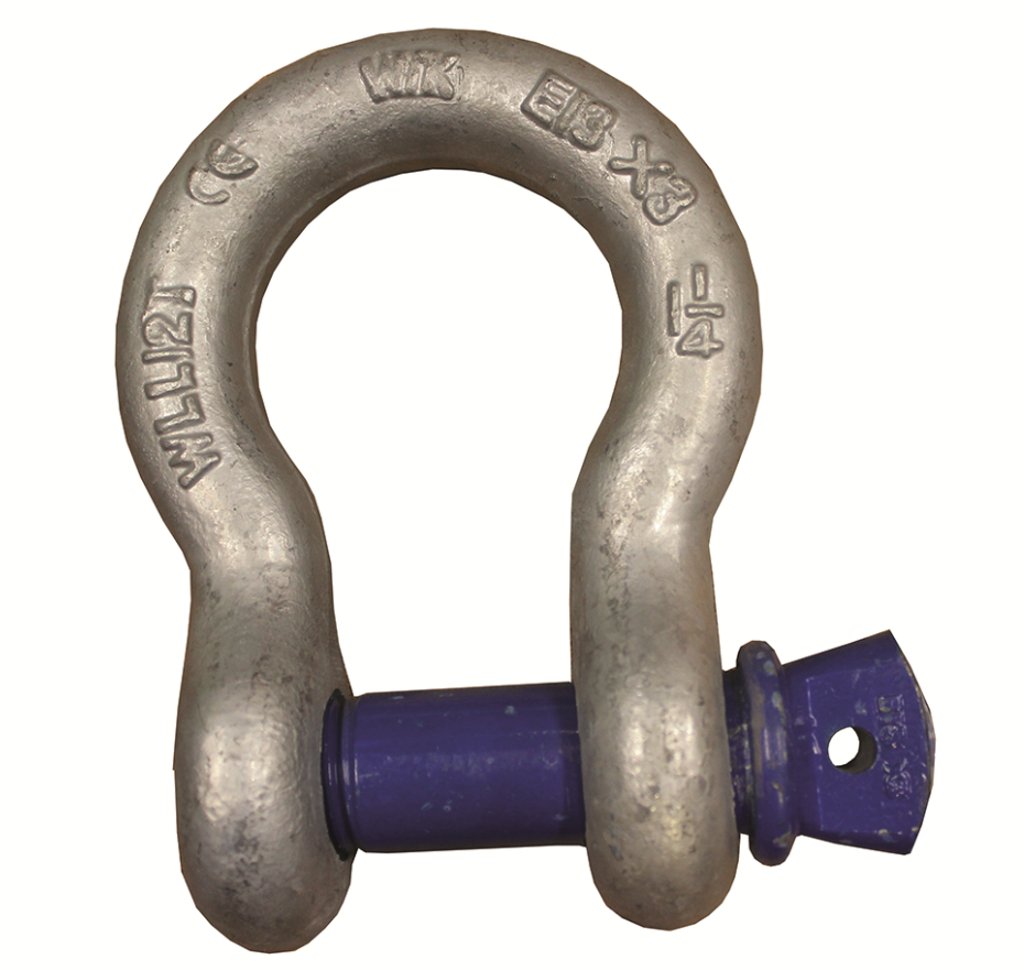 Schäkel geschweift mit Schraubbolzen 12 t (6-fach) Schäkel geschweift mit Schraubbolzen 12 t (6-fach)