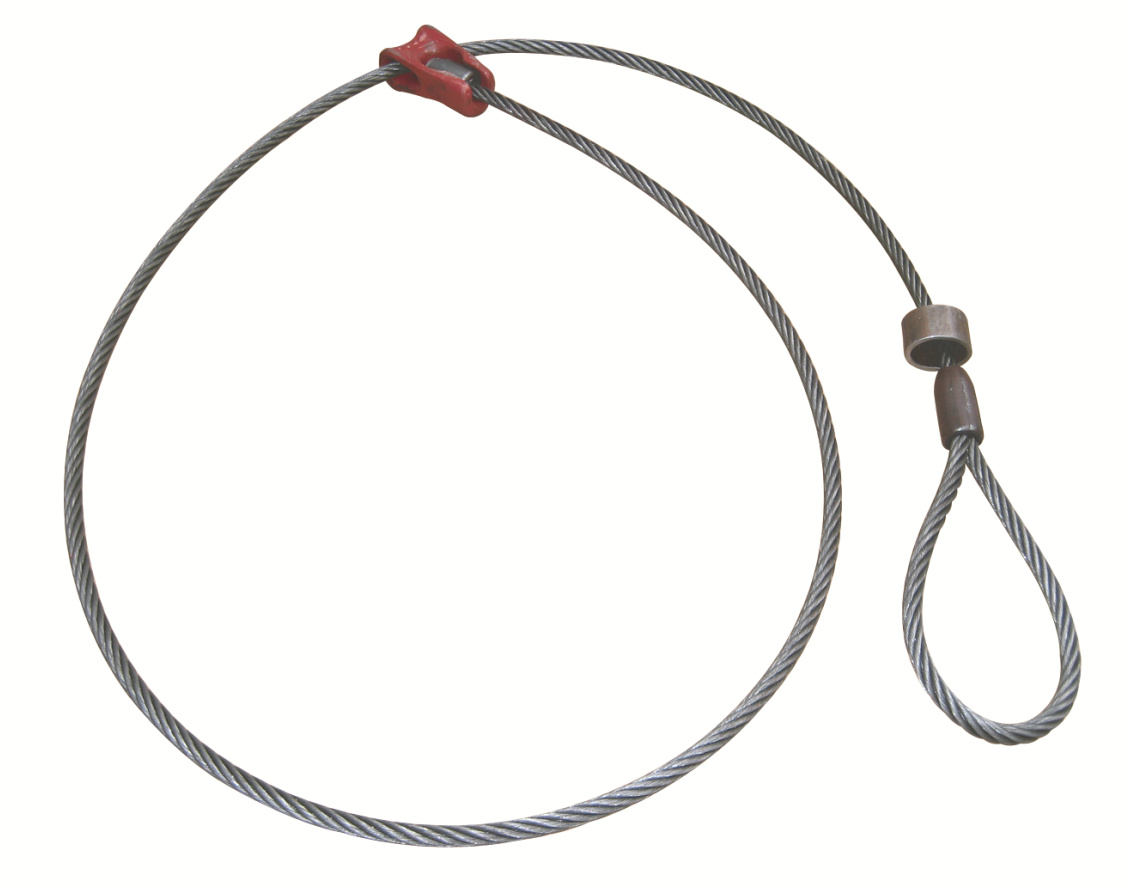Würgeseil/ Chokerseil  mit Schlaufe und Gleiter 11 mm - AL 2,5 m Würgeseil/ Chokerseil  mit Schlaufe und Gleiter 11 mm - AL 2,5 m